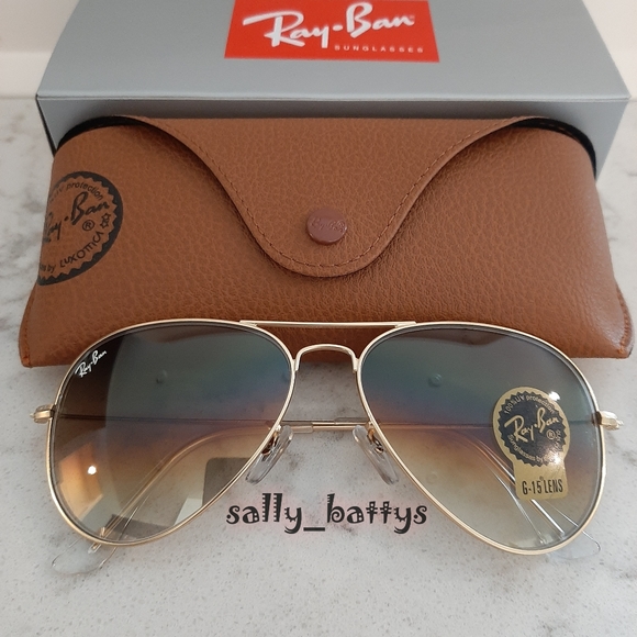 Ray-Ban (Store Display) Aviator Gradient Brown Lenses RB3025 - Picture 9 of 13